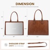 image:imageLOVEVOOK Laptop Tote Bag for Women 156 Inch Professional Work Bag with Matching Clutch Waterproof Vintage Leather Computer Tote for Office Business Travel amp Daily Use Gift for WomenDark Brown