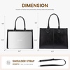 image:imageLOVEVOOK Laptop Tote Bag for Women 156 Inch Professional Work Bag with Matching Clutch Waterproof Vintage Leather Computer Tote for Office Business Travel amp Daily Use Gift for WomenBlack
