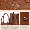 image:imageLOVEVOOK Laptop Tote Bag for Women 156 Inch Professional Work Bag with Matching Clutch Waterproof Vintage Leather Computer Tote for Office Business Travel amp Daily Use Gift for WomenDark Brown