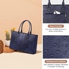 image:imageLOVEVOOK Laptop Tote Bag for Women 156 Inch Professional Work Bag with Matching Clutch Waterproof Vintage Leather Computer Tote for Office Business Travel amp Daily Use Gift for WomenIndigo Ink