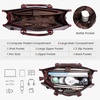 image:imageLOVEVOOK Laptop Tote Bag for Women 156 Inch Professional Work Bag with Matching Clutch Waterproof Vintage Leather Computer Tote for Office Business Travel amp Daily Use Gift for WomenWine Red