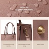 image:imageLOVEVOOK Laptop Tote Bag for Women 156 Inch Professional Work Bag with Matching Clutch Waterproof Vintage Leather Computer Tote for Office Business Travel amp Daily Use Gift for WomenLotus Pink
