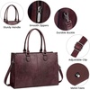 image:imageLOVEVOOK Laptop Tote Bag for Women 156 Inch Professional Work Bag with Matching Clutch Waterproof Vintage Leather Computer Tote for Office Business Travel amp Daily Use Gift for WomenFuchsia