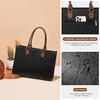 image:imageLOVEVOOK Laptop Tote Bag for Women 156 Inch Professional Work Bag with Matching Clutch Waterproof Vintage Leather Computer Tote for Office Business Travel amp Daily Use Gift for WomenBlack  Brown