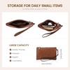 image:imageLOVEVOOK Laptop Tote Bag for Women 156 Inch Professional Work Bag with Matching Clutch Waterproof Vintage Leather Computer Tote for Office Business Travel amp Daily Use Gift for WomenDark Brown