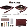 image:imageLOVEVOOK Laptop Tote Bag for Women 156 Inch Professional Work Bag with Matching Clutch Waterproof Vintage Leather Computer Tote for Office Business Travel amp Daily Use Gift for WomenWine Red
