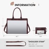 image:imageLOVEVOOK Laptop Tote Bag for Women 156 Inch Professional Work Bag with Matching Clutch Waterproof Vintage Leather Computer Tote for Office Business Travel amp Daily Use Gift for WomenFuchsia