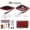 image:imageLOVEVOOK Laptop Tote Bag for Women 156 Inch Professional Work Bag with Matching Clutch Waterproof Vintage Leather Computer Tote for Office Business Travel amp Daily Use Gift for WomenDark Red