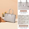 image:imageLOVEVOOK Laptop Tote Bag for Women 156 Inch Professional Work Bag with Matching Clutch Waterproof Vintage Leather Computer Tote for Office Business Travel amp Daily Use Gift for WomenSmoke Gray
