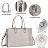 image:imageLOVEVOOK Laptop Tote Bag for Women 156 Inch Professional Work Bag with Matching Clutch Waterproof Vintage Leather Computer Tote for Office Business Travel amp Daily Use Gift for WomenSmoke Gray