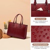 image:imageLOVEVOOK Laptop Tote Bag for Women 156 Inch Professional Work Bag with Matching Clutch Waterproof Vintage Leather Computer Tote for Office Business Travel amp Daily Use Gift for WomenDark Red