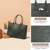 image:imageLOVEVOOK Laptop Tote Bag for Women 156 Inch Professional Work Bag with Matching Clutch Waterproof Vintage Leather Computer Tote for Office Business Travel amp Daily Use Gift for WomenDark Green
