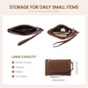 image:imageLOVEVOOK Laptop Tote Bag for Women 156 Inch Professional Work Bag with Matching Clutch Waterproof Vintage Leather Computer Tote for Office Business Travel amp Daily Use Gift for WomenChestnut Brown