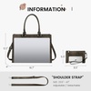 image:imageLOVEVOOK Laptop Tote Bag for Women 156 Inch Professional Work Bag with Matching Clutch Waterproof Vintage Leather Computer Tote for Office Business Travel amp Daily Use Gift for WomenBlack Coffee