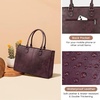 image:imageLOVEVOOK Laptop Tote Bag for Women 156 Inch Professional Work Bag with Matching Clutch Waterproof Vintage Leather Computer Tote for Office Business Travel amp Daily Use Gift for WomenFuchsia