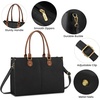 image:imageLOVEVOOK Laptop Tote Bag for Women 156 Inch Professional Work Bag with Matching Clutch Waterproof Vintage Leather Computer Tote for Office Business Travel amp Daily Use Gift for WomenBlack  Brown