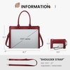 image:imageLOVEVOOK Laptop Tote Bag for Women 156 Inch Professional Work Bag with Matching Clutch Waterproof Vintage Leather Computer Tote for Office Business Travel amp Daily Use Gift for WomenDark Red