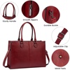 image:imageLOVEVOOK Laptop Tote Bag for Women 156 Inch Professional Work Bag with Matching Clutch Waterproof Vintage Leather Computer Tote for Office Business Travel amp Daily Use Gift for WomenDark Red