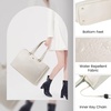 image:imageLOVEVOOK Laptop Tote Bag for Women 156 Inch Waterproof Leather Computer Bags Business Office Work Briefcase Black  Fits 156 Inch Laptop Waterproof Front Pocket Shoulder Strap Large Purse for Business Office Work BlackBeige 156 Inch