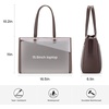 image:imageLOVEVOOK Laptop Tote Bag for Women 156 Inch Waterproof Leather Computer Bags Business Office Work Briefcase Black  Fits 156 Inch Laptop Waterproof Front Pocket Shoulder Strap Large Purse for Business Office Work BlackCoffeeBeige 156 Inch