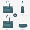 image:imageLOVEVOOK Laptop Tote Bag for Women 156 Inch Waterproof Leather Computer Bags Business Office Work Briefcase Black  Fits 156 Inch Laptop Waterproof Front Pocket Shoulder Strap Large Purse for Business Office Work BlackPearl Green 156 Inch