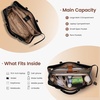 image:imageLOVEVOOK Laptop Tote Bag for Women 156 Inch Waterproof Leather Computer Bags Business Office Work Briefcase Black  Fits 156 Inch Laptop Waterproof Front Pocket Shoulder Strap Large Purse for Business Office Work BlackBlack 156 Inch With Lunch Compartment
