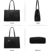 image:imageLOVEVOOK Laptop Tote Bag for Women 156 Inch Waterproof Leather Computer Bags Business Office Work Briefcase Black  Fits 156 Inch Laptop Waterproof Front Pocket Shoulder Strap Large Purse for Business Office Work BlackBlack 156 Inch