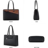 image:imageLOVEVOOK Laptop Tote Bag for Women 156 Inch Waterproof Leather Computer Bags Business Office Work Briefcase Black  Fits 156 Inch Laptop Waterproof Front Pocket Shoulder Strap Large Purse for Business Office Work BlackBlackBrown