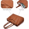 image:imageLOVEVOOK Laptop Tote Bag for Women 156 Inch Waterproof Leather Computer Bags Business Office Work Briefcase Black  Fits 156 Inch Laptop Waterproof Front Pocket Shoulder Strap Large Purse for Business Office Work BlackBrown 156 Inch