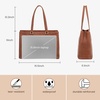 image:imageLOVEVOOK Laptop Tote Bag for Women 156 Inch Waterproof Leather Computer Bags Business Office Work Briefcase Black  Fits 156 Inch Laptop Waterproof Front Pocket Shoulder Strap Large Purse for Business Office Work BlackDark Vintage Brown 156 Inch
