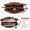 image:imageLOVEVOOK Laptop Tote Bag for Women 156 Inch Waterproof Leather Computer Bags Business Office Work Briefcase Black  Fits 156 Inch Laptop Waterproof Front Pocket Shoulder Strap Large Purse for Business Office Work BlackDark Vintage Brown 156 Inch