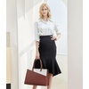 image:imageLOVEVOOK Laptop Tote Bag for Women 156 Inch Waterproof Leather Computer Bags Business Office Work Briefcase Black  Fits 156 Inch Laptop Waterproof Front Pocket Shoulder Strap Large Purse for Business Office Work BlackAbrownbeige