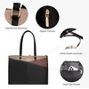 image:imageLOVEVOOK Laptop Tote Bag for Women 156 Inch Waterproof Leather Computer Bags Business Office Work Briefcase Black  Fits 156 Inch Laptop Waterproof Front Pocket Shoulder Strap Large Purse for Business Office Work BlackBlackCoffeeLight Brown 156 Inch
