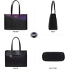 image:imageLOVEVOOK Laptop Tote Bag for Women 156 Inch Waterproof Leather Computer Bags Business Office Work Briefcase Black  Fits 156 Inch Laptop Waterproof Front Pocket Shoulder Strap Large Purse for Business Office Work BlackBlackPurpleBlue 156 Inch