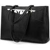 image:imageLOVEVOOK Laptop Tote Bag for Women 156 Inch Waterproof Leather Computer Bags Business Office Work Briefcase Black  Fits 156 Inch Laptop Waterproof Front Pocket Shoulder Strap Large Purse for Business Office Work BlackBlack