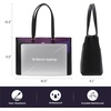 image:imageLOVEVOOK Laptop Tote Bag for Women 156 Inch Waterproof Leather Computer Bags Business Office Work Briefcase Black  Fits 156 Inch Laptop Waterproof Front Pocket Shoulder Strap Large Purse for Business Office Work BlackBlackPurpleBlue 156 Inch