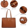 image:imageLOVEVOOK Laptop Tote Bag for Women 156 Inch Waterproof Leather Computer Bags Business Office Work Briefcase Black  Fits 156 Inch Laptop Waterproof Front Pocket Shoulder Strap Large Purse for Business Office Work BlackBrown