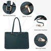 image:imageLOVEVOOK Laptop Tote Bag for Women 156 Inch Waterproof Leather Computer Bags Business Office Work Briefcase Black  Fits 156 Inch Laptop Waterproof Front Pocket Shoulder Strap Large Purse for Business Office Work BlackGreen