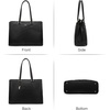 image:imageLOVEVOOK Laptop Tote Bag for Women 156 Inch Waterproof Leather Computer Bags Business Office Work Briefcase Black  Fits 156 Inch Laptop Waterproof Front Pocket Shoulder Strap Large Purse for Business Office Work BlackLeopard