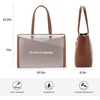 image:imageLOVEVOOK Laptop Tote Bag for Women 156 Inch Waterproof Leather Computer Bags Business Office Work Briefcase Black  Fits 156 Inch Laptop Waterproof Front Pocket Shoulder Strap Large Purse for Business Office Work BlackBrownApricotBeige 156 Inch