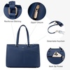 image:imageLOVEVOOK Laptop Tote Bag for Women 156 Inch Waterproof Leather Computer Bags Business Office Work Briefcase Black  Fits 156 Inch Laptop Waterproof Front Pocket Shoulder Strap Large Purse for Business Office Work BlackNavy Blue 156 Inch