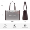 image:imageLOVEVOOK Laptop Tote Bag for Women 156 Inch Waterproof Leather Computer Bags Business Office Work Briefcase Black  Fits 156 Inch Laptop Waterproof Front Pocket Shoulder Strap Large Purse for Business Office Work BlackCoffeeBrownBeige 156 Inch