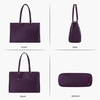 image:imageLOVEVOOK Laptop Tote Bag for Women 156 Inch Waterproof Leather Computer Bags Business Office Work Briefcase Black  Fits 156 Inch Laptop Waterproof Front Pocket Shoulder Strap Large Purse for Business Office Work BlackMulberries Purple 156 Inch