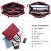 image:imageLOVEVOOK Laptop Tote Bag for Women 156 Inch Waterproof Leather Computer Bags Business Office Work Briefcase Black  Fits 156 Inch Laptop Waterproof Front Pocket Shoulder Strap Large Purse for Business Office Work BlackChristmas Red 156 Inch