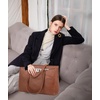 image:imageLOVEVOOK Laptop Tote Bag for Women 156 Inch Waterproof Leather Computer Bags Business Office Work Briefcase Black  Fits 156 Inch Laptop Waterproof Front Pocket Shoulder Strap Large Purse for Business Office Work BlackDark Vintage Brown 156 Inch