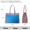 image:imageLOVEVOOK Laptop Tote Bag for Women 156 Inch Waterproof Leather Computer Bags Business Office Work Briefcase Black  Fits 156 Inch Laptop Waterproof Front Pocket Shoulder Strap Large Purse for Business Office Work BlackLight Purple 156 Inch