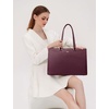 image:imageLOVEVOOK Laptop Tote Bag for Women 156 Inch Waterproof Leather Computer Bags Business Office Work Briefcase Black  Fits 156 Inch Laptop Waterproof Front Pocket Shoulder Strap Large Purse for Business Office Work BlackPurple
