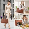 image:imageLOVEVOOK Laptop Tote Bag for Women 156 Inch Waterproof Leather Computer Bags Business Office Work Briefcase Black  Fits 156 Inch Laptop Waterproof Front Pocket Shoulder Strap Large Purse for Business Office Work BlackBrown 156 Inch With Lunch Compartment