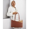 image:imageLOVEVOOK Laptop Tote Bag for Women 156 Inch Waterproof Leather Computer Bags Business Office Work Briefcase Black  Fits 156 Inch Laptop Waterproof Front Pocket Shoulder Strap Large Purse for Business Office Work BlackBrownApricotBeige 156 Inch