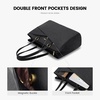image:imageLOVEVOOK Laptop Tote Bag for Women 156 Inch Waterproof Leather Computer Bags Business Office Work Briefcase Black  Fits 156 Inch Laptop Waterproof Front Pocket Shoulder Strap Large Purse for Business Office Work BlackVintage Black 156 Inch